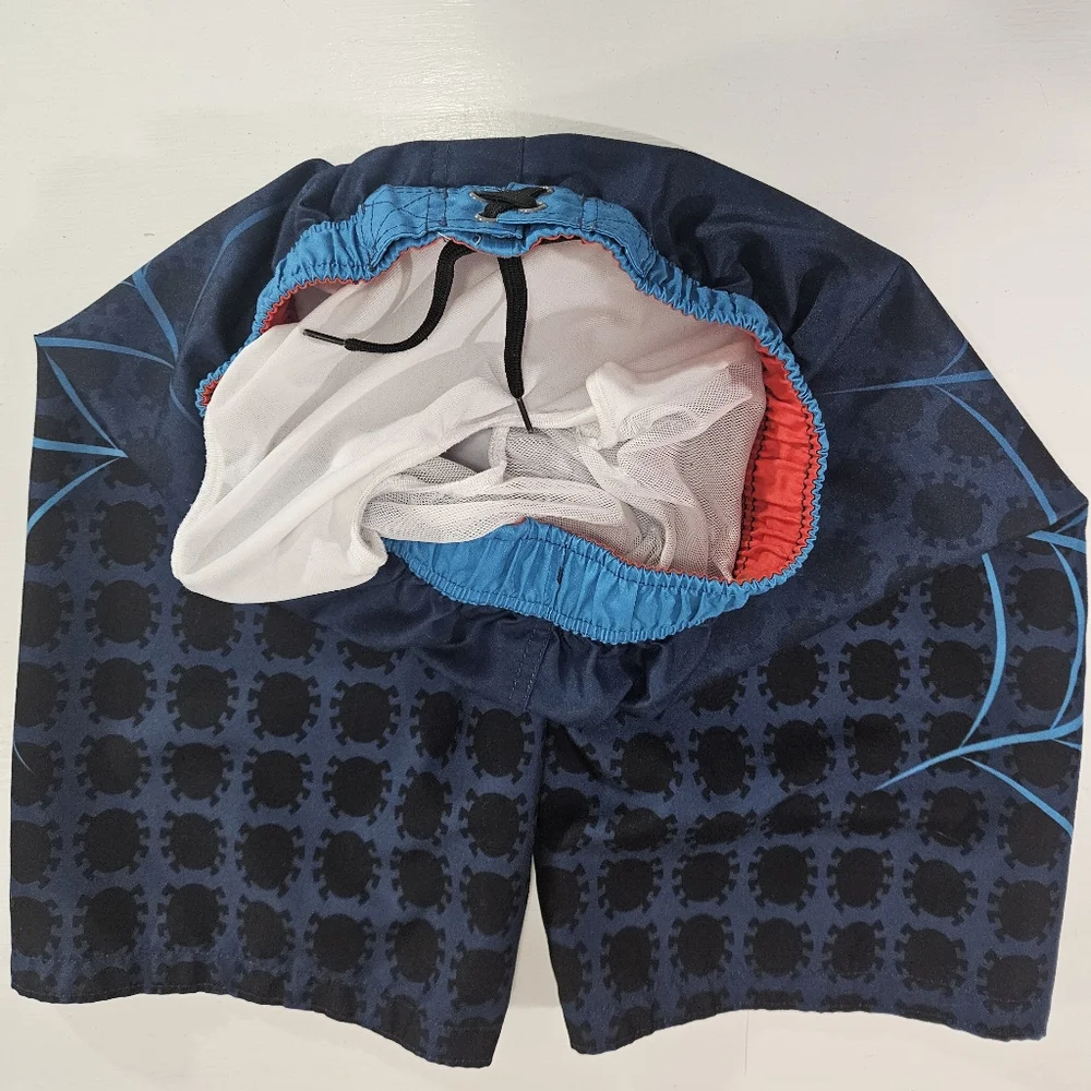 Marvel Spiderman swim trunks boys size large